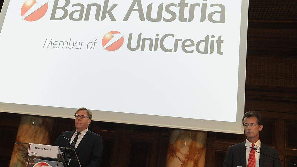 Die Bank-Austria-Chefs Wilibald Cernko (links) und Mirko Bianchi