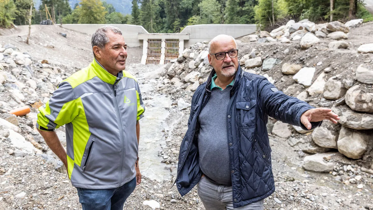 Treffen Bürgermeister Klaus Glanznig (rechts) und Christopf Seymann (Wildbach, Landtagsabgeordneter)