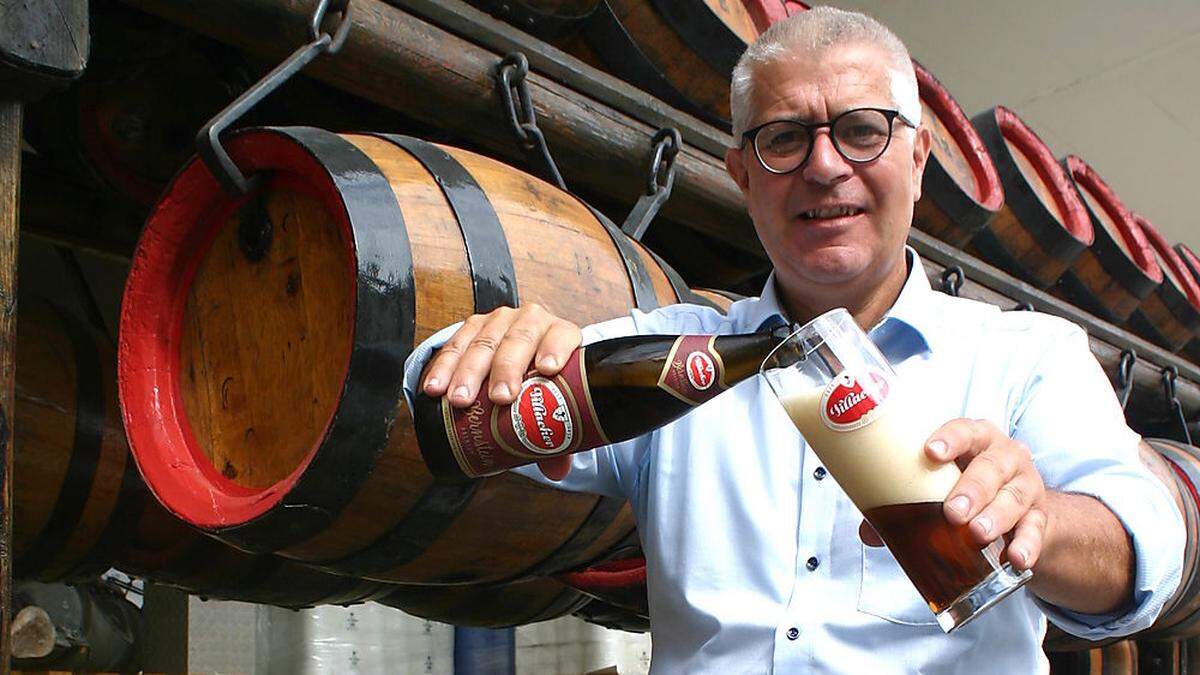 Thomas Santler führt die Villacher Brauerei, die in der Draustadt nicht nur während des Villacher Kirchtags eine wichtige Rolle spielt. Er ist selbst auch diplomierter Bier-Sommelier