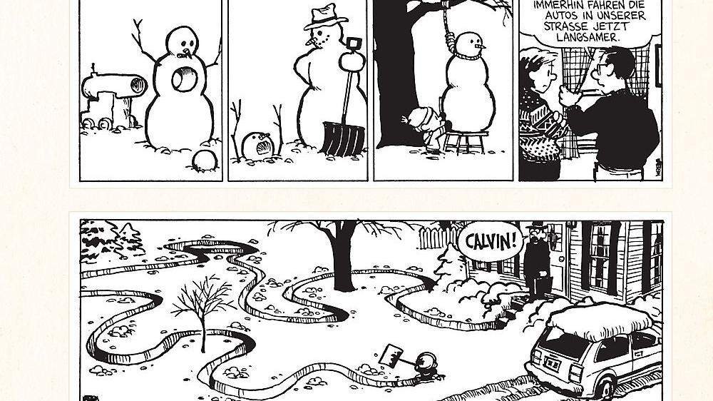 Calvin mag Schneemänner: Seine Eltern wissen nicht, ob sie das gut finden sollen