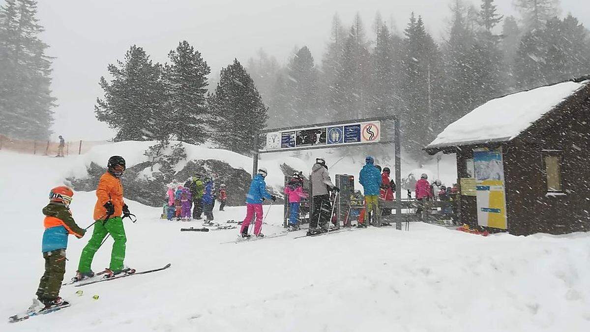 Besonders vom Sturm betroffen war die Turrach, wie hier am 2. Jänner. Zumindest der Wildkopflift war meist in Betrieb