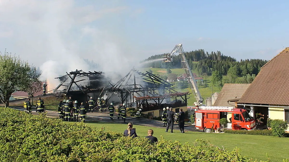Sieben Feuerwehren standen im Einsatz