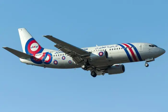 Die Boeing 737 der Jordan Aviation