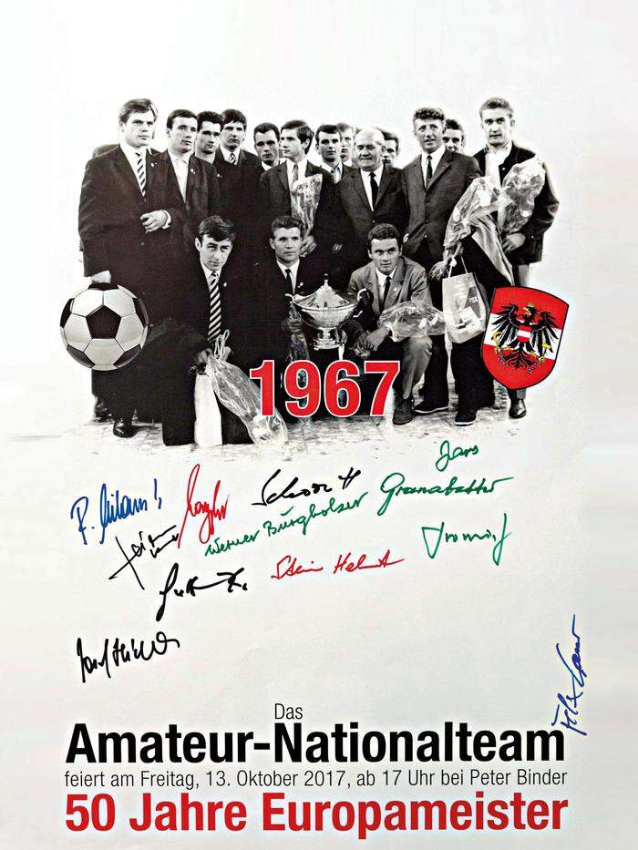 1967 wurde Österreichs Amateurauswahl Europameister