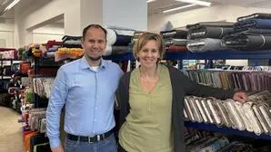 Christoph und Susanne Natter führen seit über zehn Jahren das einzige Stoffgeschäft in Leoben