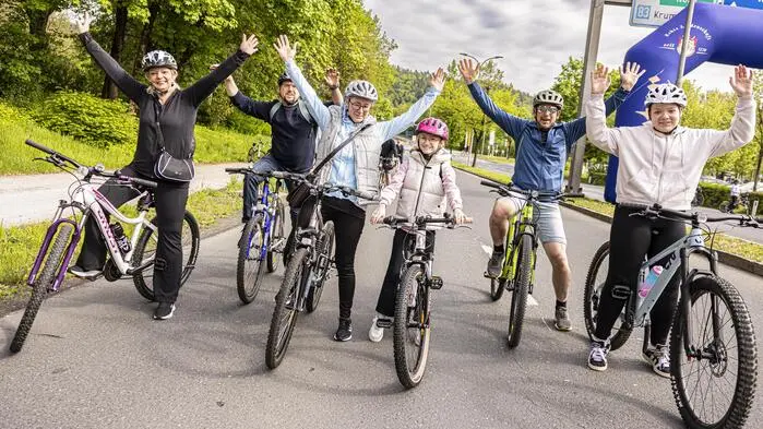 Die Teilnehmer freuten sich die Strecke uber 45 Kilometer in Angriff nehmen zu können