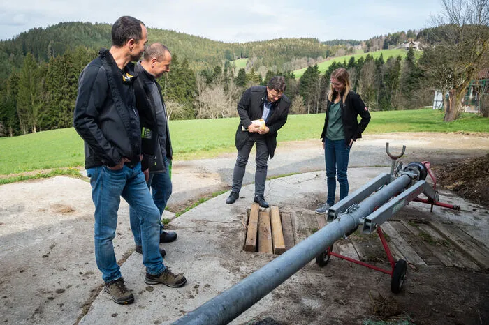 Berater als mobile Warnblinkanlage: Rainer Grubelnik und Andreas Strempfl.