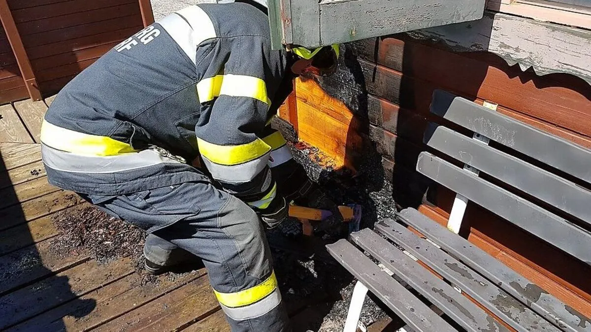 Die Feuerwehr löschte den Brand