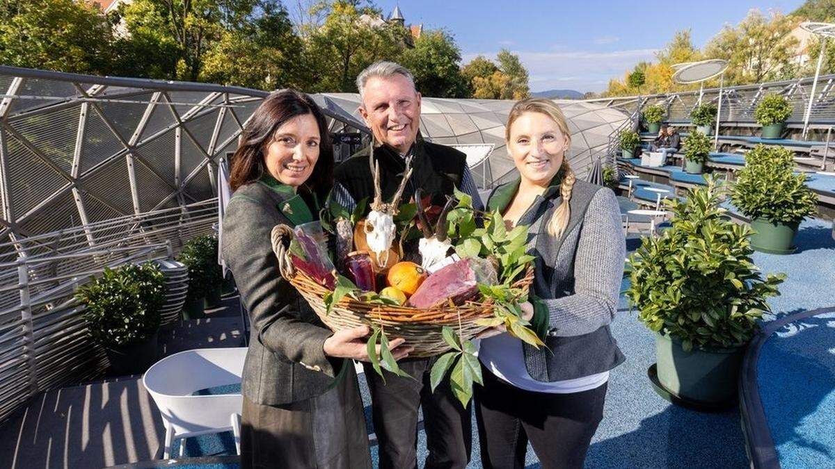 Leidenschaftliche Wildbretgeniesser: Bettina Merl, Michael Goldgruber, Christina Zöhrer