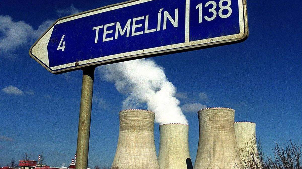 Soll ausgebaut werden: Das AKW Temelin, nahe der österreichischen Grenze