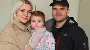 Alina, Ewa und Ihor Yurko  haben in der Gemeinde St. Georgen Zuflucht gefunden