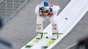Stephan Embacher | Austria's Stephan Embacher  competes in the Men's Large Hill HS134 competition of the FIS Ski Jumping World Cup in Wisla, Poland on December 7, 2025. (Photo by Wojtek RADWANSKI / AFP)
