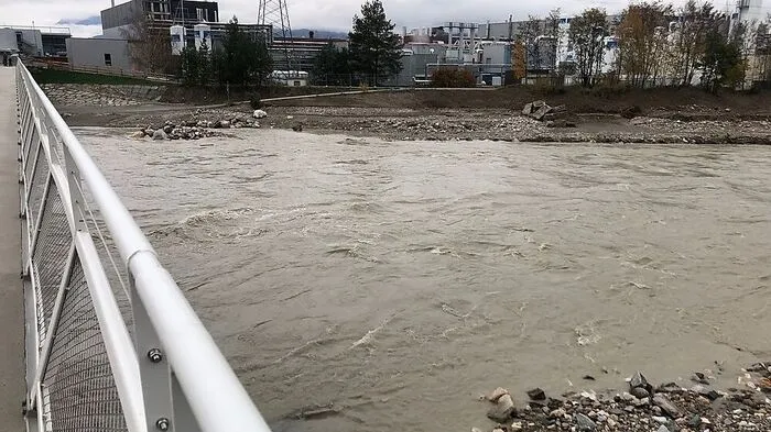 Die Situationder Gail bei Villach-Tschinowitsch