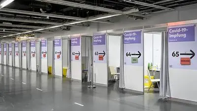 Impfstraße im Austria Center