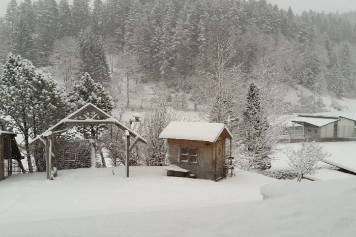 Schneelandschaft in Haslau bei Birkfeld