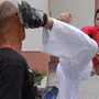 Mit Vater Ferdinand (l.) hat Niklas Hörmann bei der Sportunion Köflach Karate trainiert