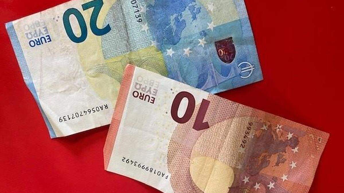 Die Europagrafik ist auf der Rückseite der Euro-Scheine zu sehen