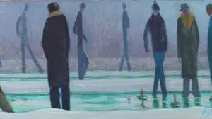 „Eisschießen am Kleinsee“ von Werner Berg