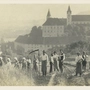 Das Bild zeigt eine Heuernte in St. Paul 1925, hochgeladen in die Gruppe von Roman Schaden 