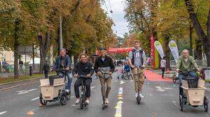 Der Opernring ist am europaweiten autofreien Tag Spielwiese für die aktive Mobilität