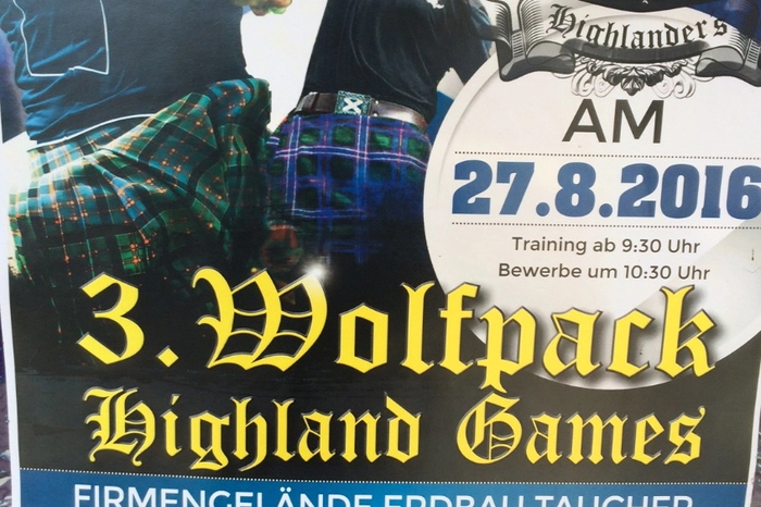 . . . "3. Wolfpack Highland Games" vertreten.