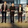(vlnr) Richard Reder (Geschäftsleitung MAGIRUS Lohr); Marc Diening (CEO Magirus) Hermann Schützenhöfer (Landeshauptmann), Udo Hebesberger (Landtagsabgeordneter) Christian Reisl (Geschäftsführer MAGIRUS Lohr)