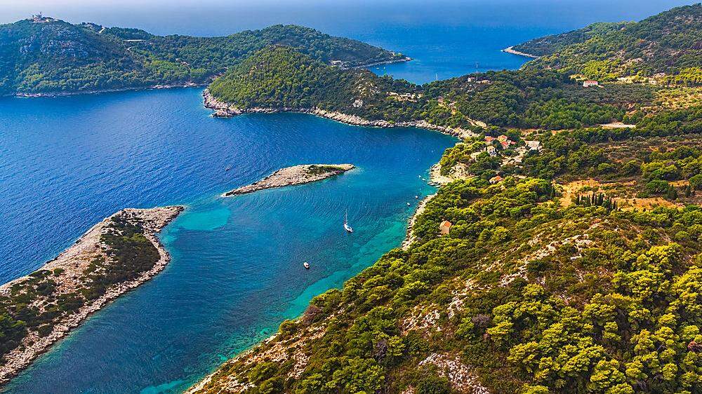 Die Insel Mljet befindet sich etwa 30 Kilometer nordwestlich von Dubrovnik