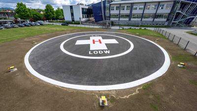 Der um 200.000 Euro sanierte Hubschrauber-Landeplatz beim LKH Weiz