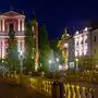 Altstadt von Ljubljana bei Nacht.  | In der slowenischen Hauptstadt Ljubljana wurden Parkgebühren angehoben. 