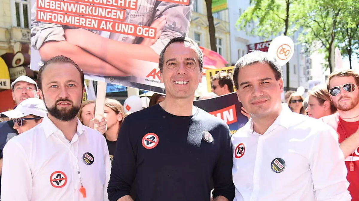 Bei der Groß-Demo in Wien war die steirische SPÖ prominent vertreten: SPÖ-Bundesgeschäftsführer Max Lercher - er fehlte bei der namentlichen Abstimmung im Landtag, Christian Kern und Landesparteichef Michael Schickhofer
