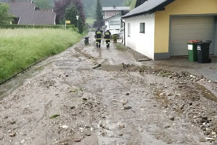 Gemeindestraßen wurden überschwemmt