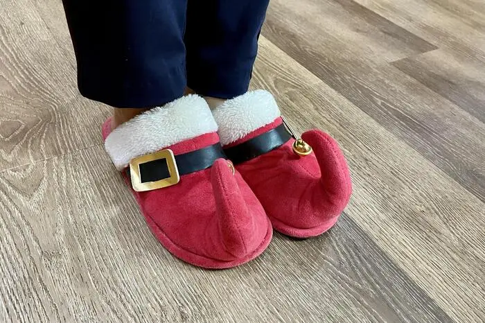 ... aber auch an ihrem Schuhwerk. 