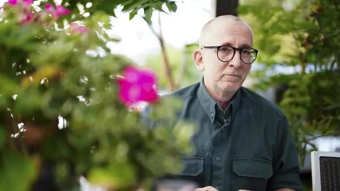 Archivbild: Günther Paal alias "Gunkl", am Freitag, 15. September 2023, im Rahmen eines Interviews mit der APA - Austria Presse Agentur in Wien.