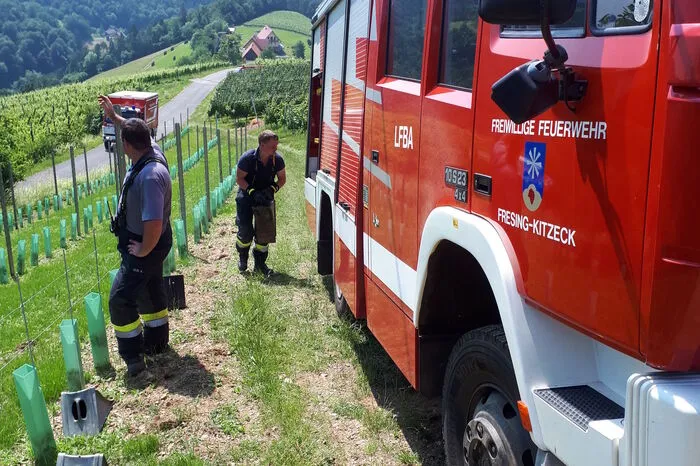 Der Einsatz fand in einem der steilsten Weingärten der Region statt.