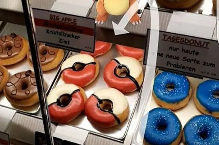 Pokemon bei Funny Donuts in Klagenfurt.