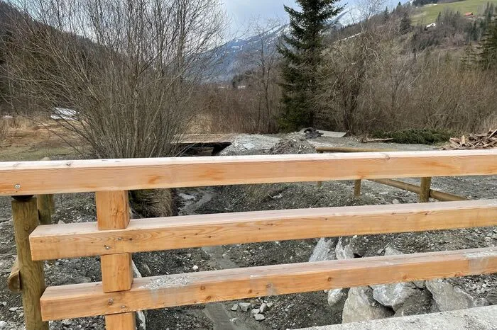 Teil der Wildbachverbauung Sorgergraben Richtung Badesee