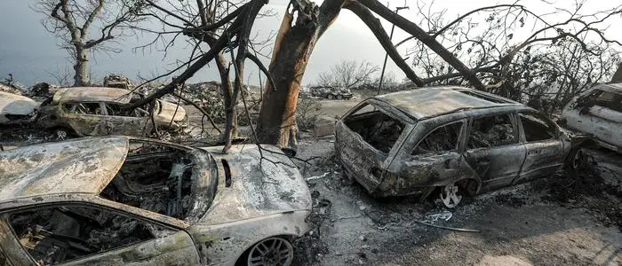 In der Region Omiš hinterließ die Feuerbrunst eine Spur der Verwüstung