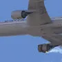 Die Boeing 777-200 der United Airlines in Nöten