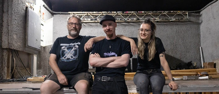 Der Club Wakuum-Vorstand: Hubert Hierzmann, Rafael Wagner, Lorena Valta