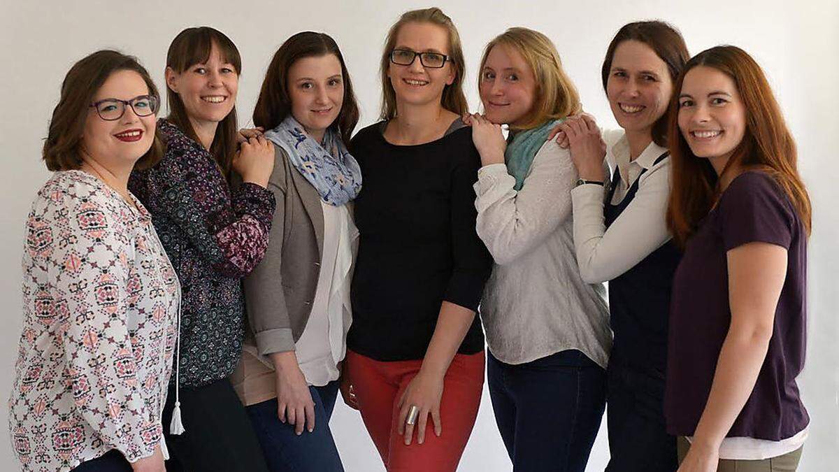 Von links: Sara Lackner, Nicole Diex, Nicole Kügele, Ina Flaggl, Bettina Pachoinig, Ingrid Allmayer, Tanja Regenfelder