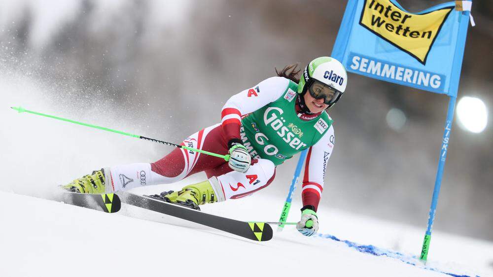 Die Ski-Damen - hier Katharina Huber 2020 - fahren Ende Dezember gleich zwei RTLs am Semmering.