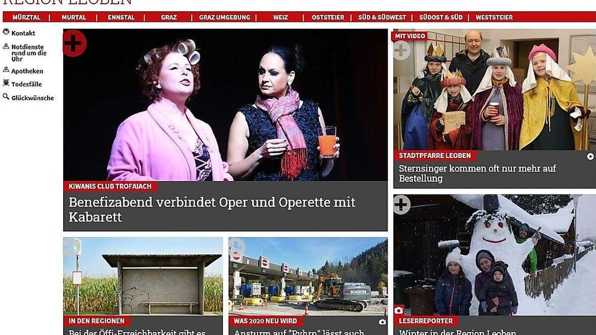 Die Online-Ausgabe der Kleinen Zeitung Leoben ist, geht es nach den Usern, sehr beliebt. 