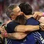 PSG manager Luis Enrique celebrates with his wife Elena Cullell and family Paris Saint-Germain v Inter Milan, UEFA Champions League Final, Football, Allianz Arena, Munich, Germany - 31 May 2025 EDITORIAL USE ONLY No use with unauthorised audio, video, data, fixture lists, club/league logos or live services. Online in-match use limited to 120 images, no video emulation. No use in betting, games or single club/league/player publications. PUBLICATIONxINxGERxSUIxAUTxHUNxGRExMLTxCYPxROUxBULxUAExKSAxCHNxDENxINDxITAxPORxESPxSWExTURxMEXxCOLxVENxPERxECUxBRAxARGxCHIxURUxPARxPANxONLY Copyright: xMichaelxZemanek/Shutterstockx 15330931gl