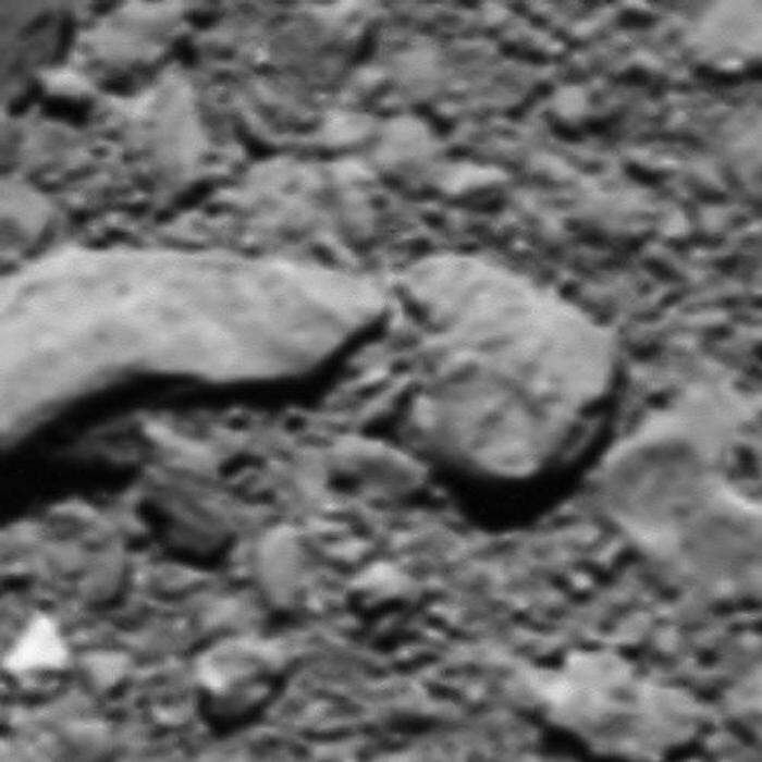 Dieses Foto schoss "Rosetta" 20 Meter vor dem Aufprall 