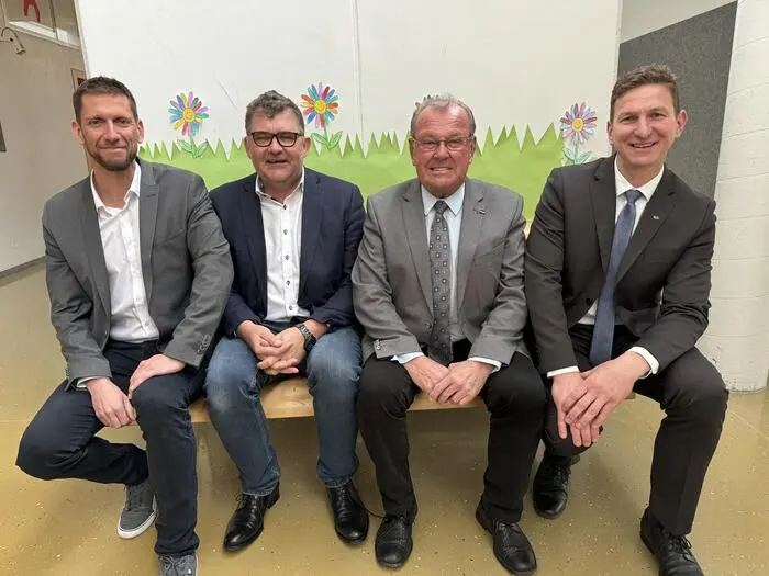 Die vier Liesingtaler Bürgermeister Marc Landl (Wald am Schoberpass), Mario Angerer (Kalwang), Karl Dobnigg (Kammern) und Andreas Kühberger (Mautern)