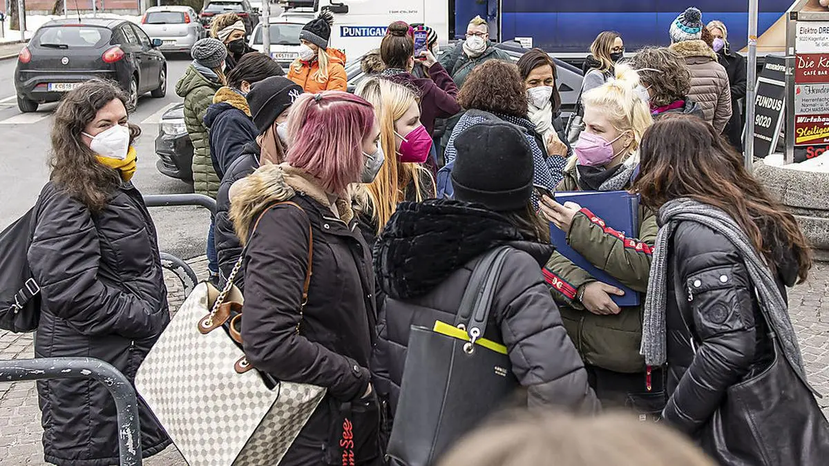 In der Waaggasse fand eine stille Protestaktion statt.