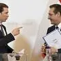 ABD0150_20190403 - WIEN - ÖSTERREICH: (v.l.),  Bundeskanzler Sebastian Kurz (ÖVP), Vizekanzler Heinz Christian Strache (FPÖ) anl. einer Sitzung des Ministerrates im Bundeskanzleramt am Mittwoch, 03. April 2019 in Wien. - FOTO: APA/HANS PUNZ