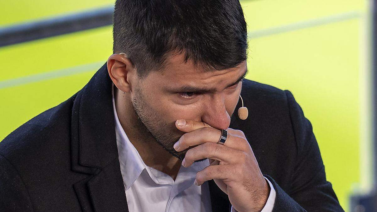Sergio Aguero gab unter Tränen seinen Rücktritt bekannt