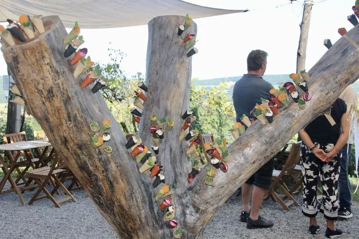 Der Trüffelbaum lud zu einem kleinen Vorgeschmack des Menüs ein.
