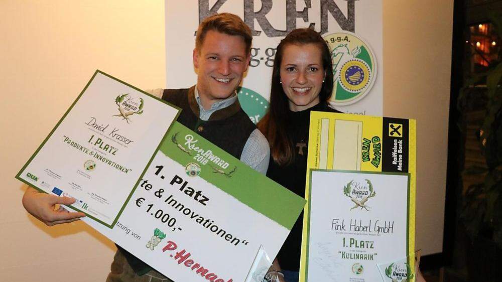Die Sieger David Krasser und Angelika Edelsbrunner